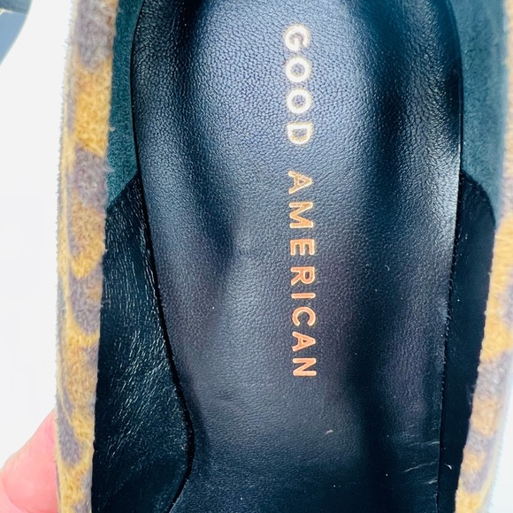 NWOT Good American Leopard Print Suede Leather Pump size 4 - Picture 12 of 15